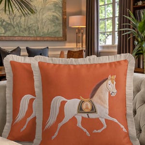 Searching for a special gift for a horse enthusiast or a new homeowner? This Horse Art Pillow Cover is a thoughtful choice. Its rich colors and intricate tassels make it a standout decorative item. Whether it’s for a birthday, anniversary, or housewarming, this equestrian decor piece conveys prestige and warmth. Packaged with care and designed to last, it’s a gift that brings artistic beauty into any home office or reading nook.