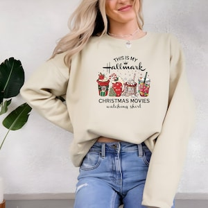 Hallmark holiday movies sweatshirt: Cozy christmas graphic crewneck