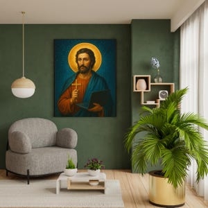 Sankt Isidor av Sevilla-tryck: Katolsk väggkonst för teknikälskare (digital nedladdning)