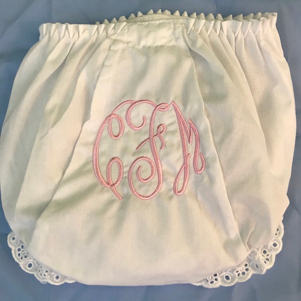 Baby/Girls Eyelet Bloomers Diaper Cover- All Sizes