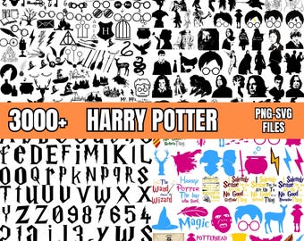 3000+ ultimative Zauberer SVG Bundle, magisches Alphabet, Schriftart, Zaubererschule SVG für Cricut, Silhouette & Canva, Fantasy Clipart Pack