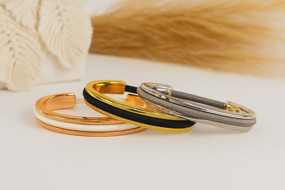 Ensemble de 3 bracelets élastiques pour cheveux, manchette avec élastique, trio de manchettes superposables, lot de bracelets, lot de bracelets queue