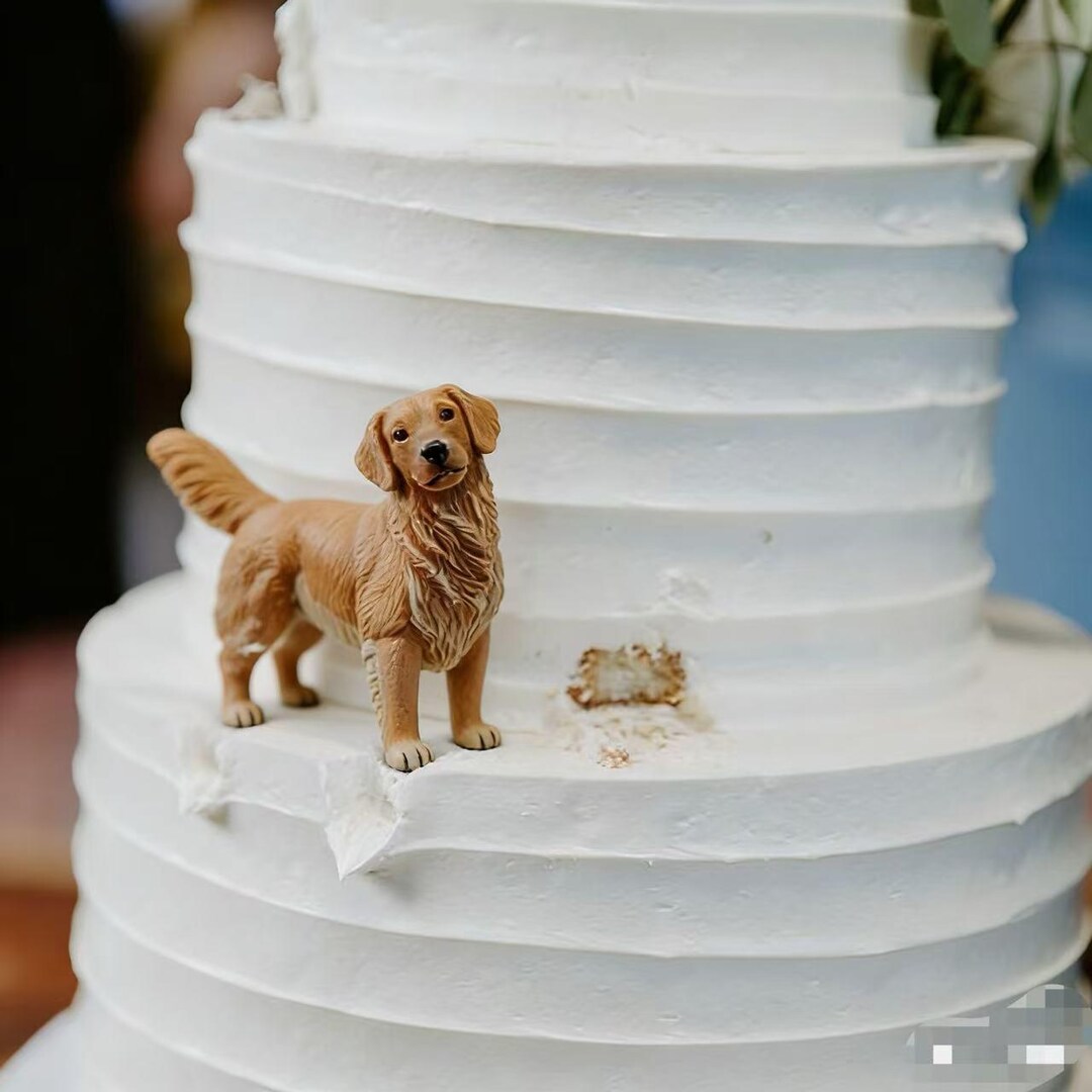 Custom Pet Cake Topper, Handmade Polymer Clay Dog Cat Figurine, Wedding ...