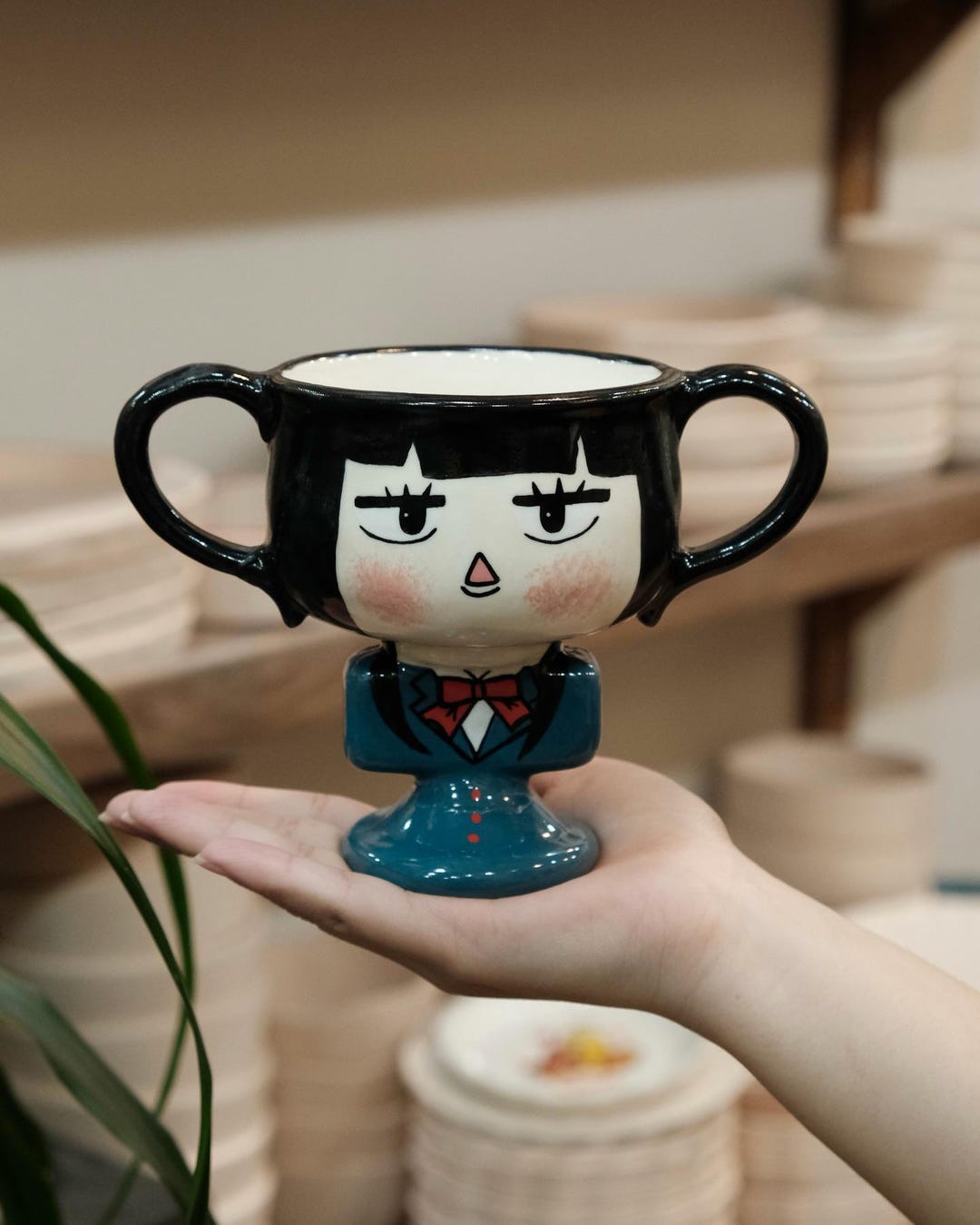 Trophy Cup Mug | Anime Couple Gift | Character Pedestal Cup Set | Two ...