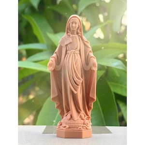 Virgin Mary Statue | Blessed Mother Figurine | Catholic Home Decor | Religious Gift for Prayer Altar  