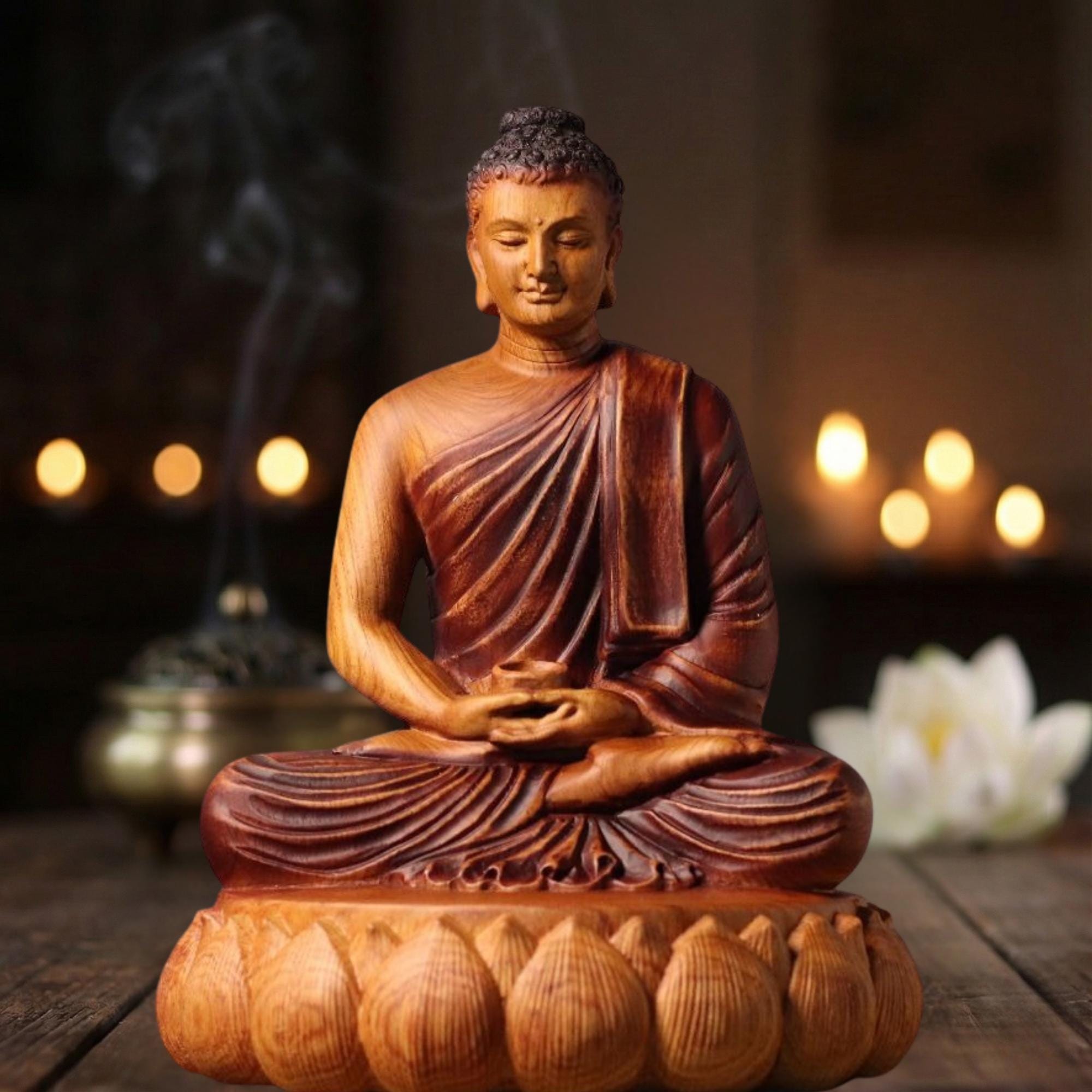 Lotus buddha statue - Etsy México, image size:2000x2000