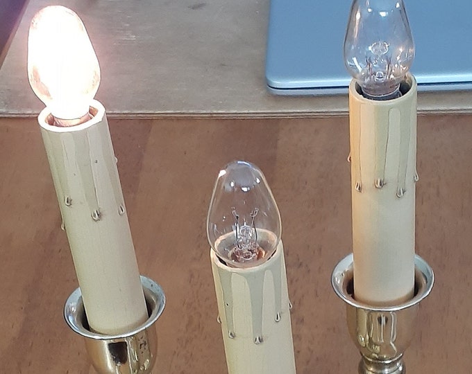 Electric Candle Old World Corded Light Decoration Vintage Christmas