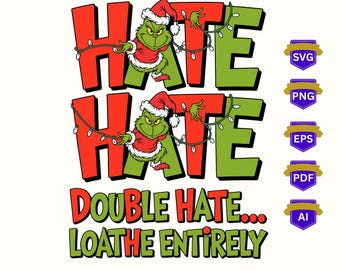 Personaggio divertente Buon Natale SVG, PNG Clipart (download digitale)