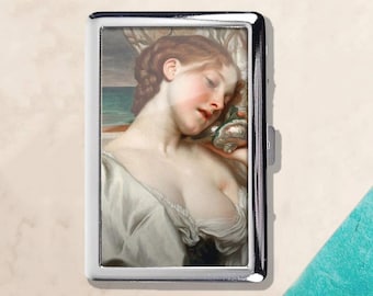 Women Vintage Retro Cigarette Case id case Wallet Business Card Holder Business Card ID Holder Wallet Deco