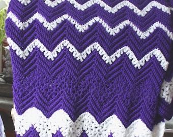 chevron stripe afghan