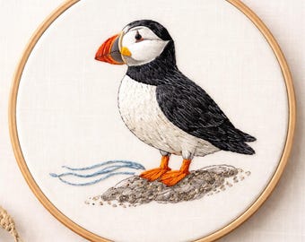British Coastal Birds – Hand Embroidery Pattern Bundle (Intermediate) PDF