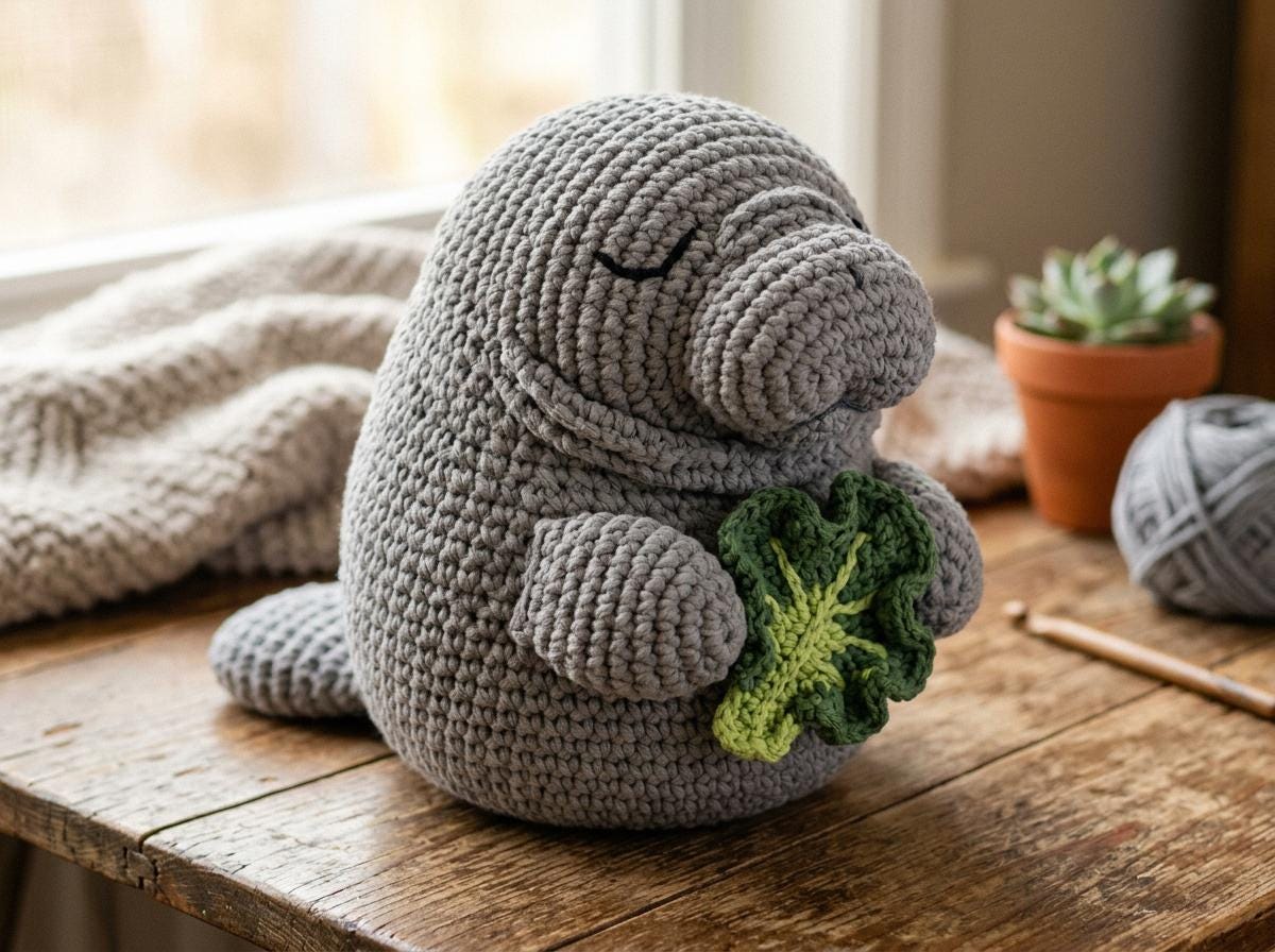 Mango the Manatee Crochet Pattern