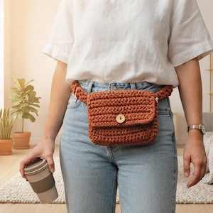 Chunky Crochet Belt Bag Pattern PDF | Fanny Pack Crochet Pattern | Boho Waist Bag | Instant Download | Beginner Friendly Purse Tutorial