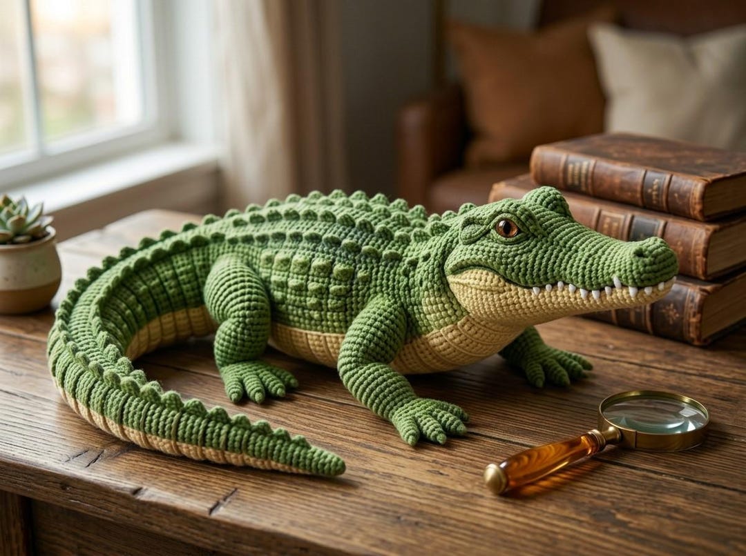 Realistic Crochet Crocodile Pattern PDF | Amigurumi Alligator ...