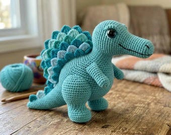 Crochet Dinosaur Pattern Amigurumi Stegosaurus PDF, Digital Download Crochet Dino Plush Toy Pattern, Cute Nursery Decor, Stegosaurus Pattern