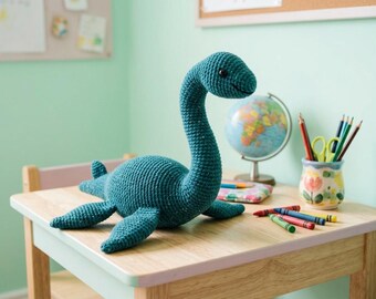 Plesiosaur Crochet Pattern, Amigurumi Dinosaur Pattern PDF, Nessie Crochet Pattern, Sea Monster Amigurumi Loch Ness Monster Digital Download