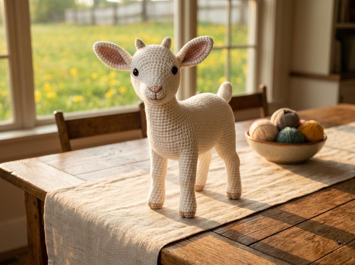 Baby Goat Crochet Pattern PDF | Amigurumi Kid Goat Tutorial
