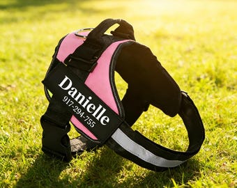 Harnais anti-traction personnalisé pour chien, gilet rembourré réfléchissant pour les promenades d'entraînement