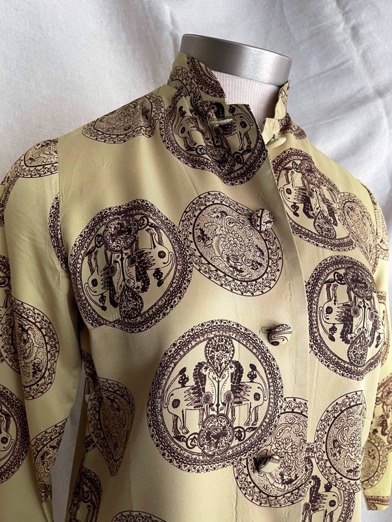 Mcm  designer  Alfred Shaheen 1960s designer silk 