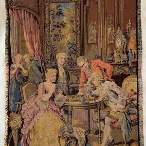 Vintage French tapestry textile old world look French country Classic decor made in france free shipping