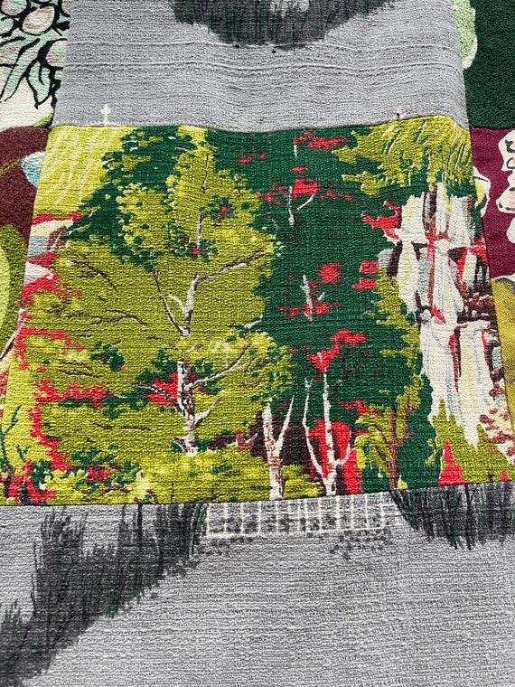 Todd Oldham patchwork barkcloth skirt 7 times sev… - image 3