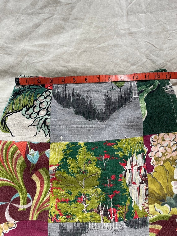 Todd Oldham patchwork barkcloth skirt 7 times sev… - image 7