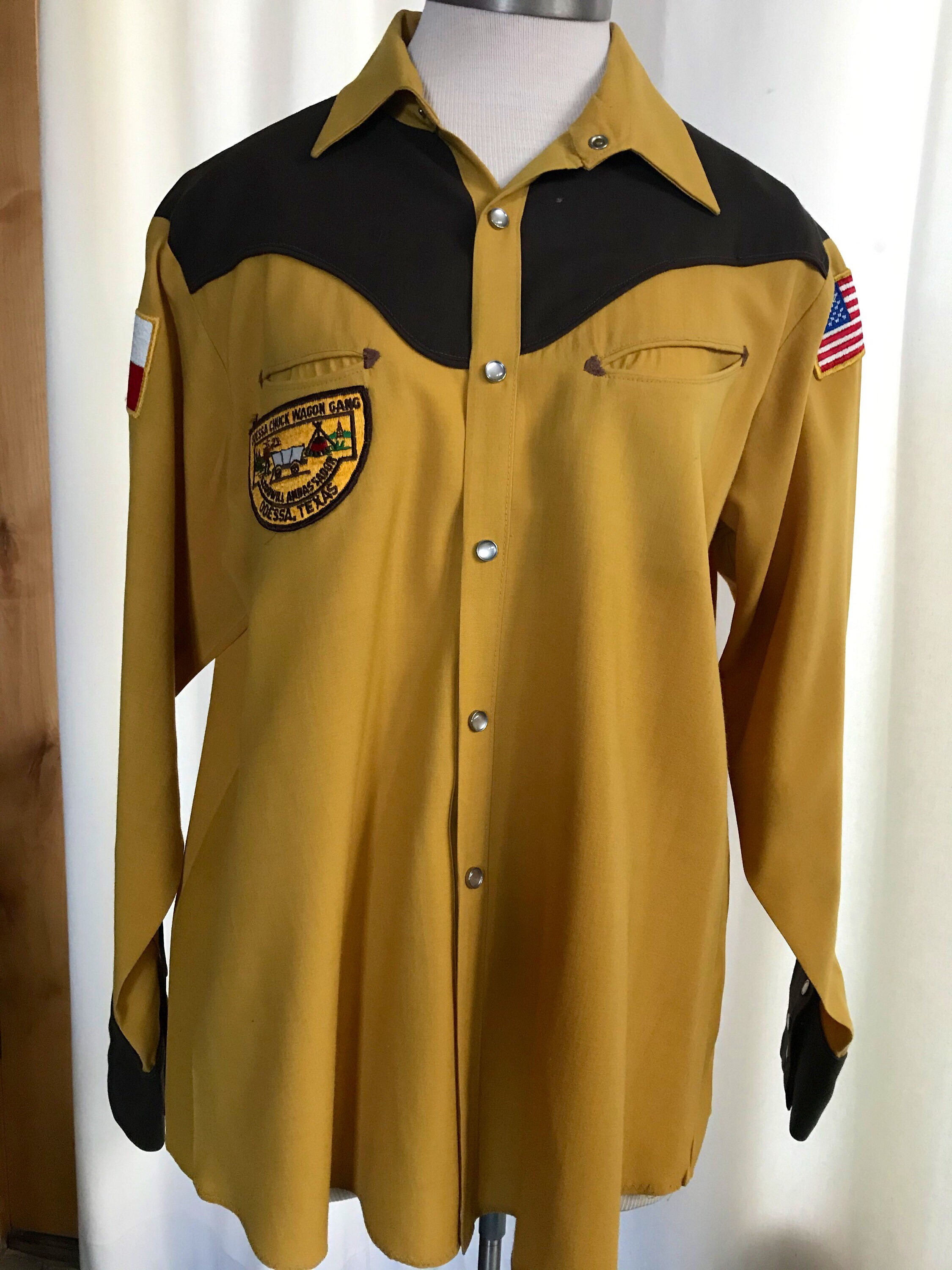 Vintage cowboyshirt western shirt fab conditions mcm free Etsy