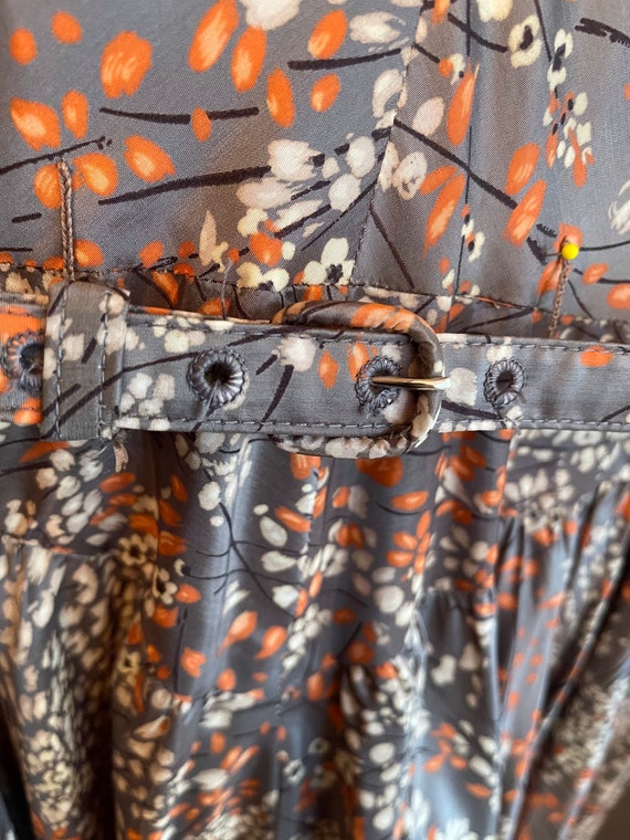 Vintage designer taffeta dress with matching belt… - image 4