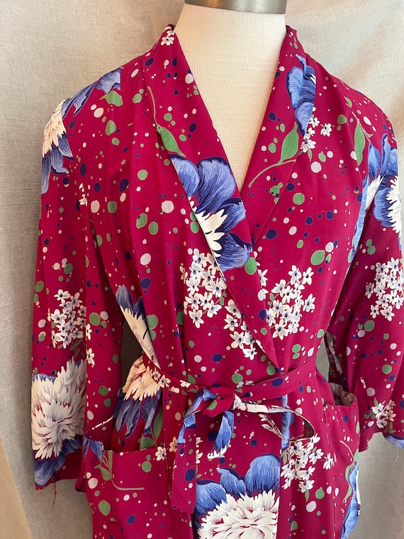 1940s dressing gown novelty print size small excellen… Gem