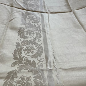 50s unused tablecloth damask white banquet table size