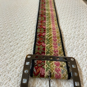 1960s mid century modern belt with big buckle mod mcm
