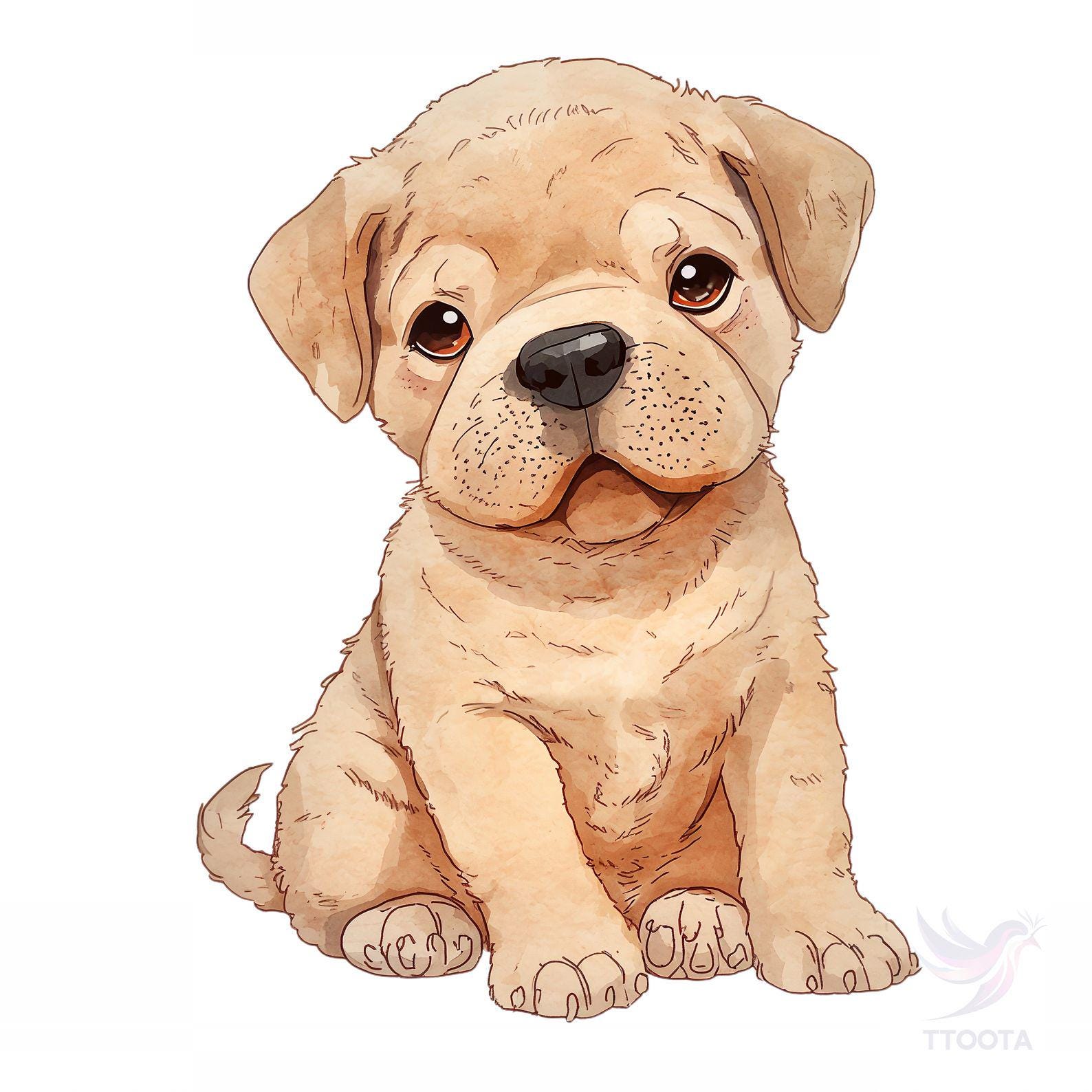 10 Watercolor Puppy Clipart: Dog Breeds PNG Bundle (digital Download ...
