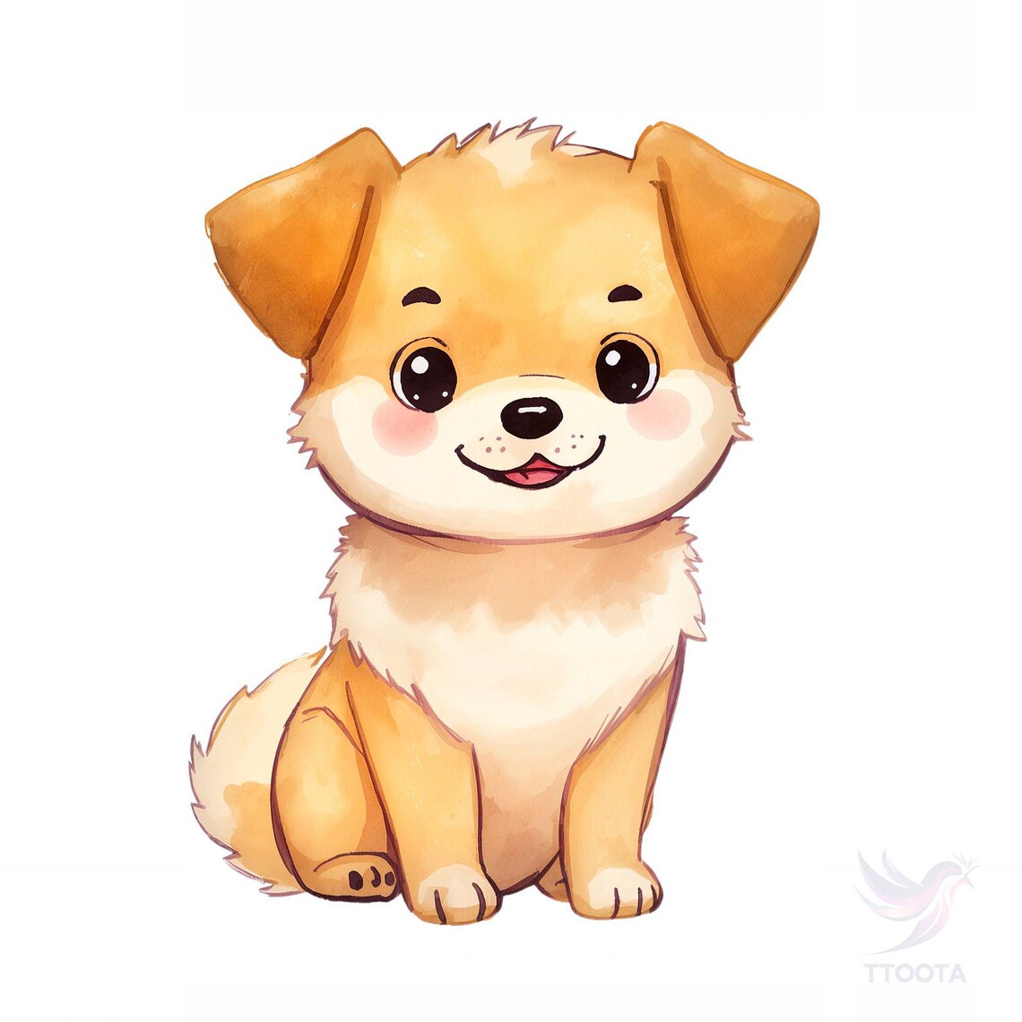 10 Watercolor Puppy Clipart: Dog Breeds PNG Bundle (digital Download ...