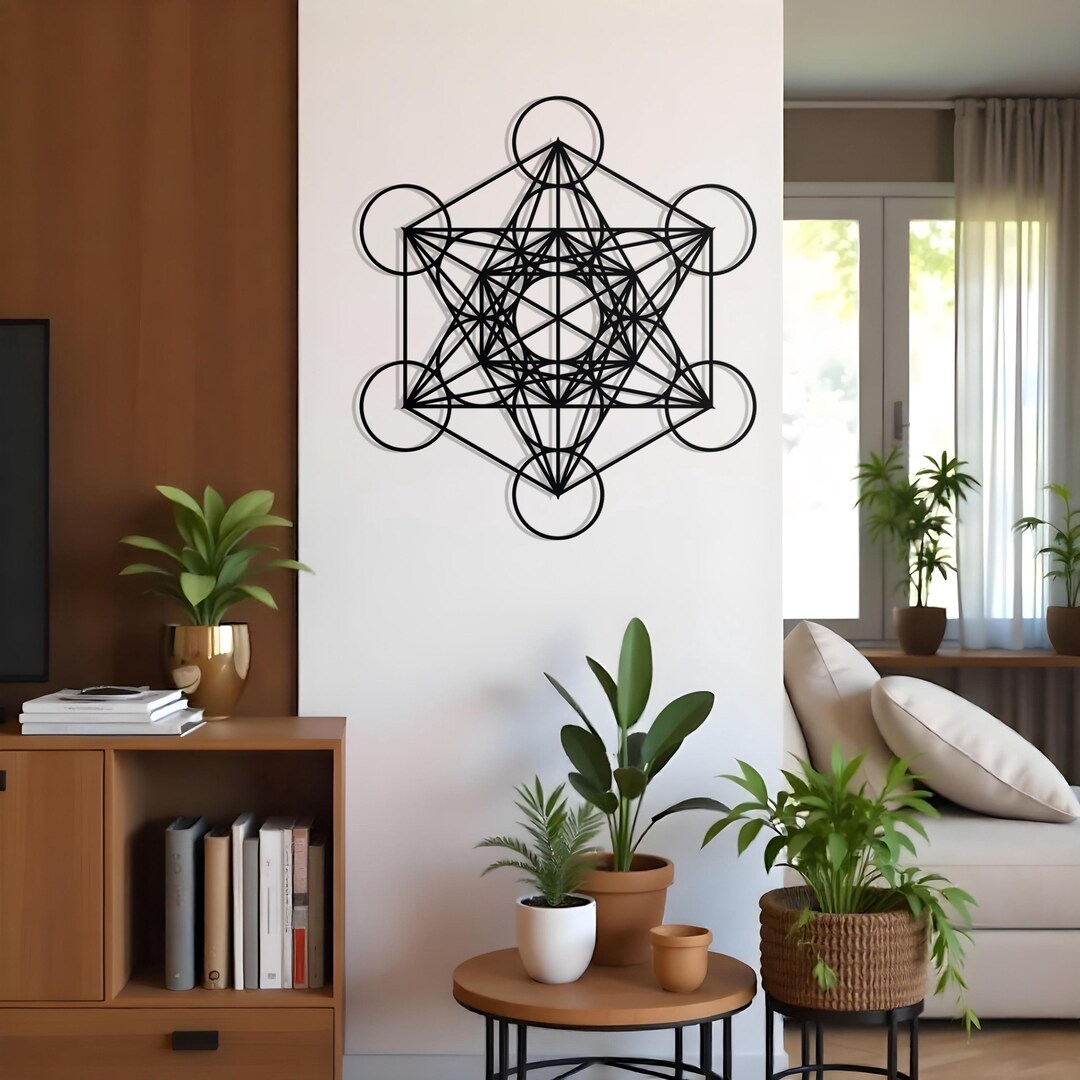 Metatron’s Cube Metal Wall Art | Sacred Geometry Decor | Metatrons Cube ...