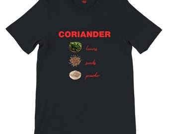 CORIANDER LIST TEE: Unisex Soft Cotton Graphic T-Shirt