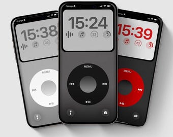 Retro iPod iPhone Wallpaper – Minimalist iOS Theme (Digital Download)