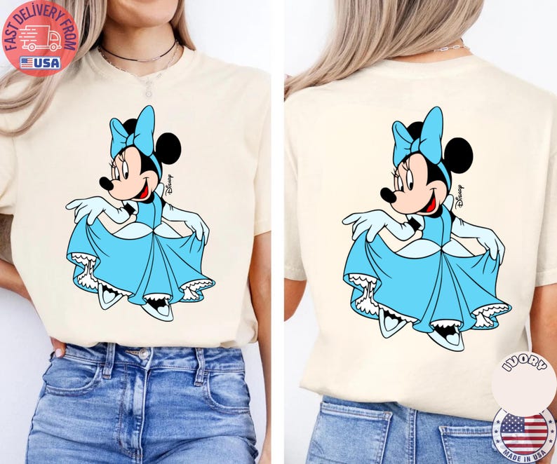 Minnie Mouse Princess Shirt Disney Princess Tee Cute Minnie Shirt Disney Women Shirt Magic Kingdom Outfit Disney Gift for Her image 4