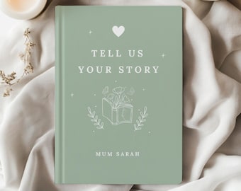 Tell Us Your Story Mum – Hardcover Memory Journal, Keepsake Notebook for Mother