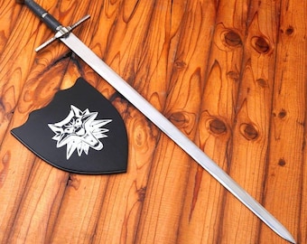 Handmade Witcher Sword Geralt of Rivia Replica with Scabbard Decorative Fantasy Collectible Cosplay Gift