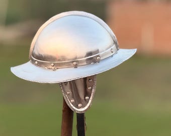 Handmade Steel Spanish Morion Helmet | LARP Conquistador Costume