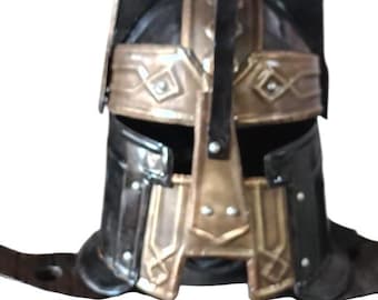 Handcrafted Steel Moira Warden Helmet: LOT Cosplay Replica