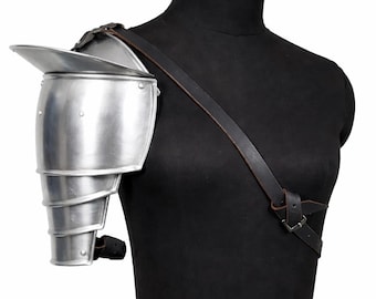 Steel Knight Pauldron | Handmade Medieval Armor Shoulder for LARP, Cosplay