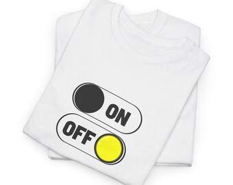 På/Av-knapp Grafisk T-shirt | Minimalistisk Tech-design med strömbrytare
