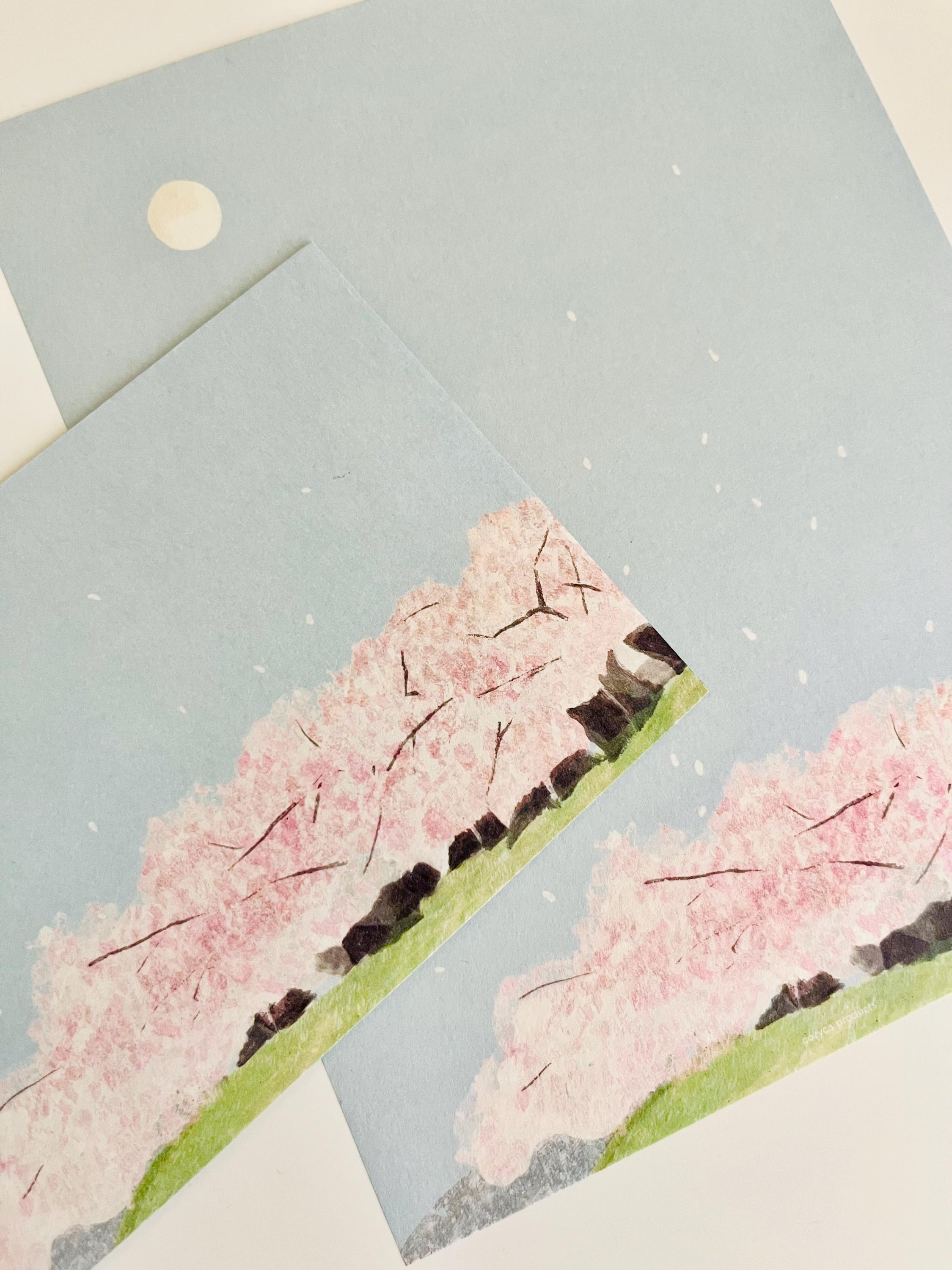 Sakura Stationery Set – Japanese Cherry Blossom & Bird Letter Writing ...