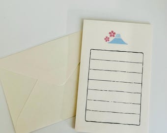 Sakura & Fuji Mini Letter Set - Mino Washi Japanese Stationery