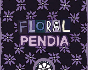 FLORAL PENDIA Seamless Pattern Tile, Handmade, Flower Pattern, Surface Pattern, Floral Pattern, Digital Download