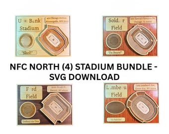 Archivos de corte 3D en capas del estadio NFC Norte - Paquete de 4 estadios (Descarga digital)