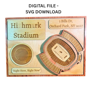 Highmark Stadium 3D Layered Stadium SVG - Buffalo Football (download digitale)