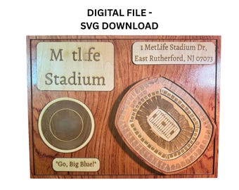 Estadio MetLife 3D en capas SVG - Fútbol Americano de Nueva York (Descarga digital)