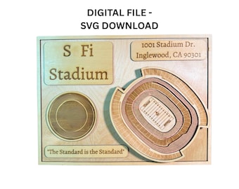 SoFi Stadion 3D Ebenen SVG - Los Angeles Football (Digitaler Download)